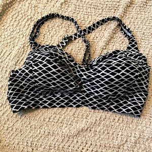 Black and white bikini top